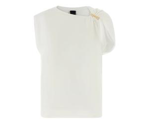 PINKO - Melody Supima Cotton Stretch Top - - Tops - Donna - Bianco - S