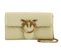 PINKO Mini Icon Wallet C Nappa Chevron S White - Antique Gold