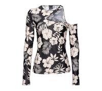 PINKO Mistico Maglia Jersey Tecnico St.fiore Grafico Black/butter Taglia: L | Maglie a manica lunga Outlet | Donna | Nero