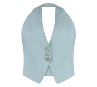 PINKO - Moretta single-breasted vest - - Jackets - Donna - Blu - M