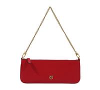 Pinko Flat Horizontal Borsa a spalla rosso, pelle di vacchetta finemente grana, donna