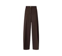 Pinko pantaloni Balbino barrel fit fresco lana marrone