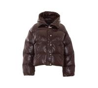 Pinko piumino donna Impasto con cappuccio marrone