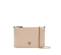 Pinko pochette Flat Classic in pelle con tracolla beige oro