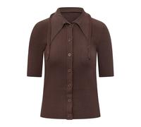 PINKO - Polo Top a Coste - - Tops - Donna - Marrone - L