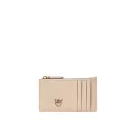 Pinko portacarte Airone in pelle beige oro