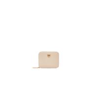 Pinko portafogli in pelle Taylor con zip beige oro