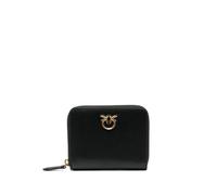 Pinko portafogli in pelle Taylor con zip nero oro