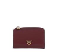 Pinko Portafoglio Mini in Pelle, Colore Ribes Intenso, con Cerniera e Bottone, 12x8x2,5 cm, 4 Slot Portacarte