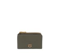 Pinko portafogli mini Wallet in pelle verde fango