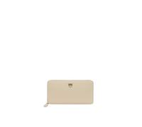 Pinko Portafoglio Ryder in Pelle, Beige, 20,5 x 10,5 cm, con Cerniera e Portamonete