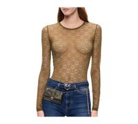 PINKO - Punto Rover Maglia Pizzo Stretch - - Tops - Donna - Verde - S