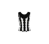 Pinko Rambo Canotta Bande con TRAFORI Canottiera da Donna, ZZ1_Bianco/Nero, XXS