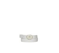 PINKO, ,Accessories ,Donna ,Bianco ,S Round Enamel H2-8 Belt