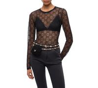 PINKO - Rover Maglia Pizzo Stretch Lov - - Tops - Donna - Nero - S