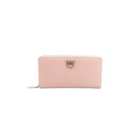 Pinko Ryder Zip Around Vitello Seta, Accessori da viaggio- Portafogli Donna, O81q_cipria-antique Gold, U