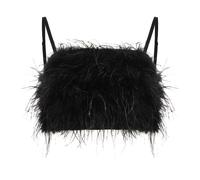 PINKO - Salagiochi Feather Detail Top - - Tops - Donna - Nero - L