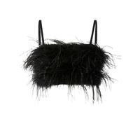 PINKO - Salagiochi Feather Detail Top - -Tops -Donna -Nero -M