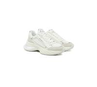 Pinko Scarpe Sneakers Ariel 07 con Logo e Dettagli in Pelle e Suede SS0031 P075 ZI6 White/Silver 39