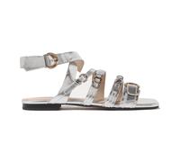 PINKO, ,Shoes ,Donna ,Grigio ,37 EU Sandalia laminata in nappa Marli 08