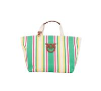 PINKO - Shopper Media a Righe in Tela - - Bags - Donna - Multicolore - ONE SIZE