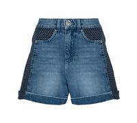 PINKO - Shorts in Denim con Inserto Tweed - - Shorts - Donna - Blu - S