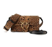 PINKO Borse Donna Beige Borsa media Borsa a tracolla Slouchy in Suede Leopardato