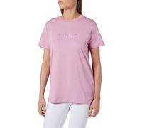 Pinko Start T-Shirt Jersey Logo Effetto Ricamato, T-Shirt Donna, N98_Fumo Orchidea, XL