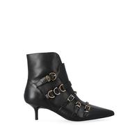 Pinko stivali tronchetti Gloria con fibbie nero 38