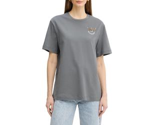 Pinko T-shirt manica corta con logo strass Strepitoso grigio