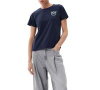 Pinko T-shirt manica corta Nambrone con logo gioiello blu S