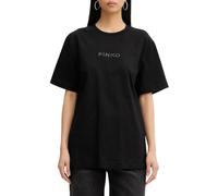 PINKO Black Cotton T-Shirt - M