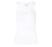 Pinko Tank top cotone a costine bianco, S