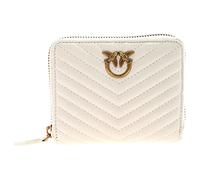 Pinko Taylor Zip Around Sheep Nappa, Accessori da Viaggio-Portafogli Donna, Z14Q_Bianco Seta-Antique Gold, U