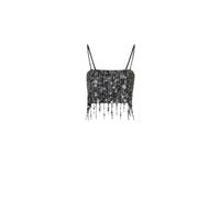 PINKO - Top a fascia con paillettes nere e blu - - Tops - Donna - Nero - L