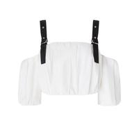 PINKO - Top con Spalle Scoperte e Borchie - - Blouses & Shirts - Donna - Bianco - L