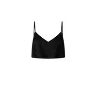 Pinko top crop Alpago trama floreale nero