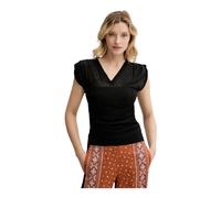 PINKO - Top in lino stretch strappato - - Tops - Donna - Nero - M