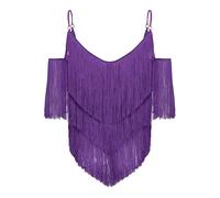 PINKO - Top senza maniche con frange - - Blouses & Shirts - Donna - Viola - L