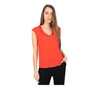 PINKO - Top senza maniche in pizzo con scollo a V - - Tops - Donna - Rosso - M