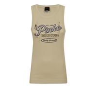 PINKO, ,Tops ,Donna ,Beige ,M Azzanello Canotta Costina Logo