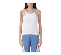 PINKO, ,Tops ,Donna ,Bianco ,S Canotta con borchie