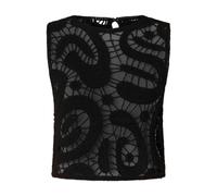 PINKO, ,Tops ,Donna ,Nero ,XS Top smanicato geometrico all'uncinetto