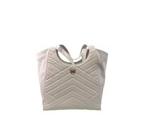 Pinko TOTE BAG VITELLO FIORE PUZZLE QUILT BIANCO TU
