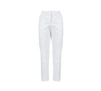 PINKO, ,Trousers ,Donna ,Bianco ,M Pantaloni a Sigaretta in Tessuto con Impunture