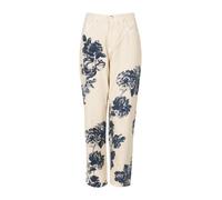PINKO, ,Trousers ,Donna ,Bianco ,W26 Pantaloni in Satin con Stampa Floreale