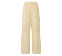 PINKO, ,Trousers ,Donna ,Giallo ,S Pantaloni cargo semitrasparenti