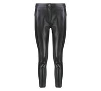 PINKO, ,Trousers ,Donna ,Nero ,L Pantaloni in Pelle e Tessuto Stretch