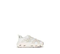 PINKO White Calf Leather Bos Taurus Chunky Sneakers - EU40/US10