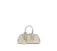 PINKO White Calf Leather Bos Taurus Handbag